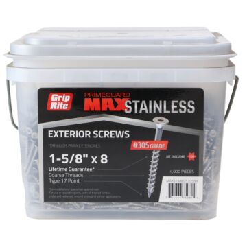 Grip-Rite #8 T20 Star 1-5/8 in Deck Screw 4,000 Box