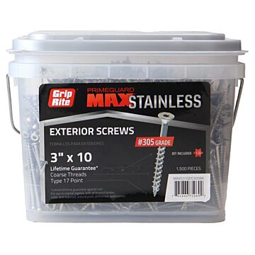 Grip-Rite #10 T25 Star 3 in Deck Screw 1,500 Box