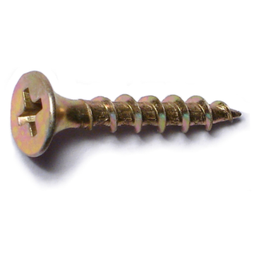 #6 x 1" Phillips Bugle Head, Multi-Purpose Screw, Yellow Zinc (Bulk Box 5 lb)