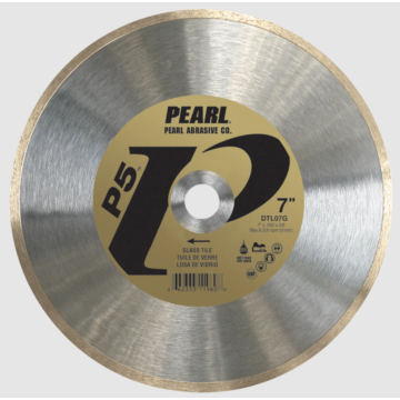 Pearl Abrasives 7 x .048 x 5/8 Pearl P5™ Glass Tile Blade, 7mm Rim