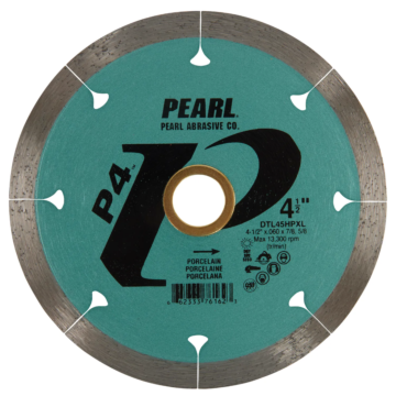 Pearl Abrasives 4-1/2 x .060 x 7/8, 5/8 Pearl P4™ Dry Porcelain Blade, 8mm Rim