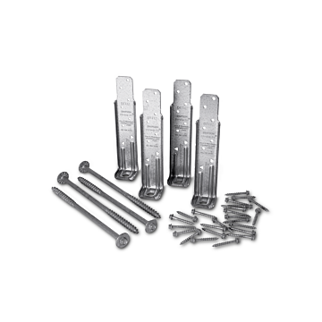 Simpson Strong-Tie DTT1Z ZMAX Galvanized Deck Tension Tie Kit for 2x w/ Screws (4pk)