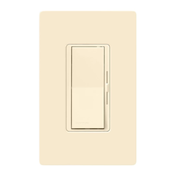 Lutron DIVA W/ FP CFL 3WAY LO LIGHT ALMOND