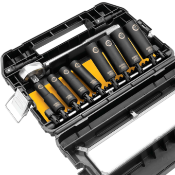 Dewalt DEWALT Impact Socket Set, SAE, 1/2-Inch, 10-Piece