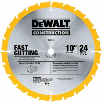 Dewalt Large Diameter Construction Saw Blades