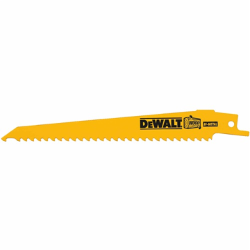 Dewalt 6 TPI Taper Back Bimetal Reciprocating Saw Blade - 9 in.