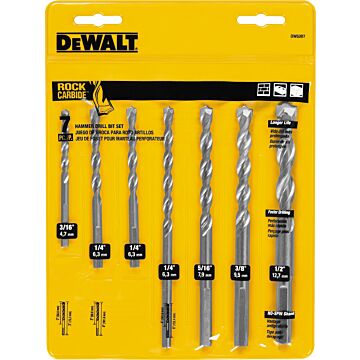 Dewalt Premium Percussion Masonry Drill (7pc)