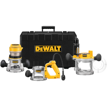 DEWALT 2-1/4 HP (maximum motor HP) Three Base Router Kit