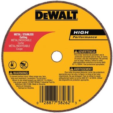 DEWALT Stanley Black& Decker Type 1 3 in 1/16 in Cut-Off Wheel