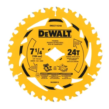 DEWALT 24T Worm Drive Ready Circular Saw Blade - 7-1/4 in.