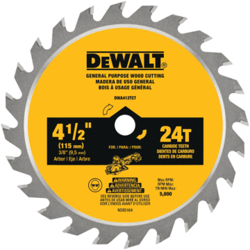 Dewalt 24T Circular Saw Blade - 4-1/2 in.