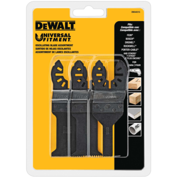 Dewalt Steel Oscillating Tool Assorted Blades (3pc) 1-1/4 in.