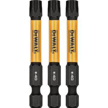 DEWALT FlexTorq 2 In. T40 TORX Impact Screwdriver Bit (3-Pack)