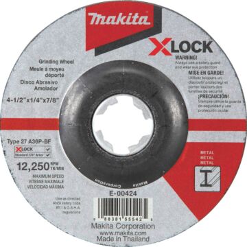 Makita X-Lock Grinding Wheel - 4-1/2 in.