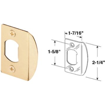 DEFENDER SECURITY Defender Security Brass 1-3/4 In. Lip Strike Plate