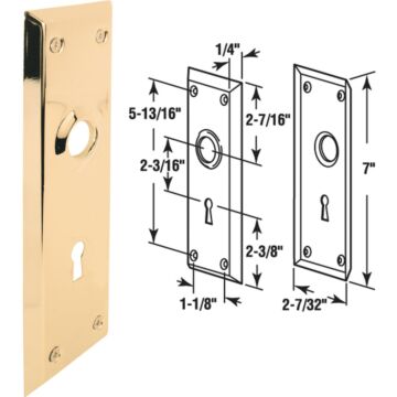 DEFENDER SECURITY Defender Security Brass Mortise Trim Plate