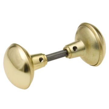 PRIME-LINE Defender Security Polished Brass Hall & Closet Door Knob