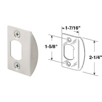 DEFENDER SECURITY Defender Security Satin Nickel 1-3/4 In. Strike Plate