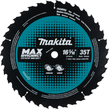 Makita 35T Carbide‑Tipped Max Efficiency Circular Saw Blade - 16-5/16 in.
