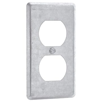 Southwire 1 Gang Steel Duplex Opening Handy Box Cover (Silver)
