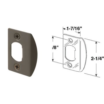 DEFENDER SECURITY Defender Security Bronze 1-3/4 In. Strike Plate