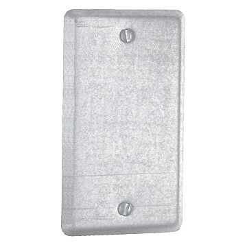 Thomas & Betts 1 Gang Steel Blank Utility Box Cover (Silver)