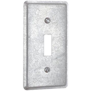 Steel City 1 Gang Steel Toggle Opening Utility Box Cover (Silver)