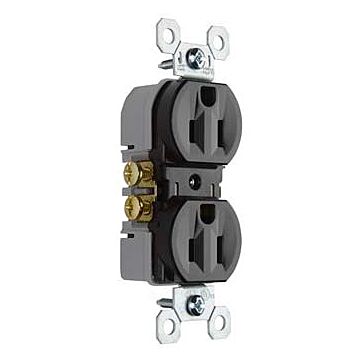 Pass & Seymour Trademaster® 15A/125V Duplex Receptacle, Brown