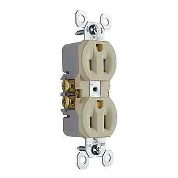 Pass & Seymour Trademaster® 15A/125V Duplex Receptacle, Ivory