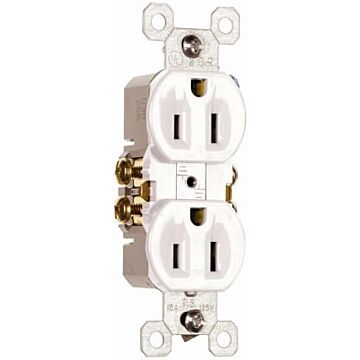 Pass & Seymour DUP OUTLET 15A 125V WH 10PK