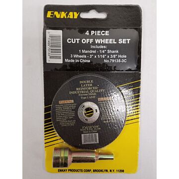 Enkay 3 Pieces Cut-Off Wheel Set