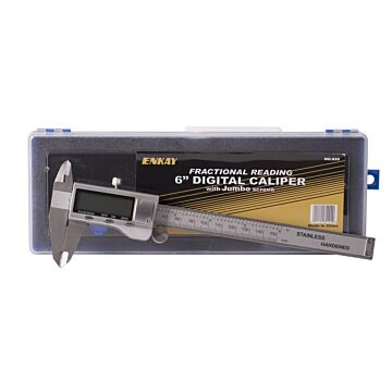 Enkay 6 in SS Digital Caliper with Fractional Reading