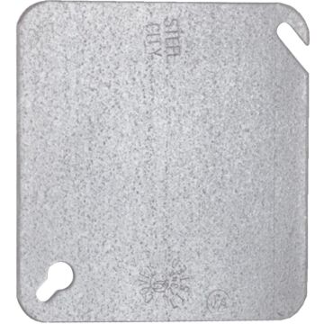 Thomas & Betts Steel Square Blank Box Cover (Silver)