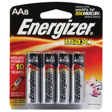 Energizer Max AA Alkaline Battery (8 Pack)