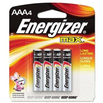 Energizer Max AAA Alkaline Battery (4 Pack)