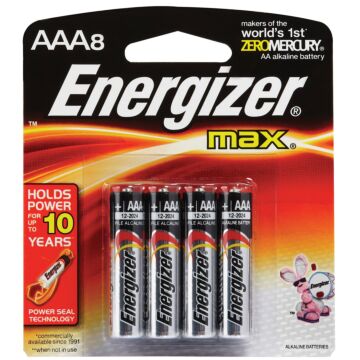 Energizer Max AAA Alkaline Battery (8 Pack)