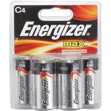Energizer Max C Alkaline Battery (4 Pack)
