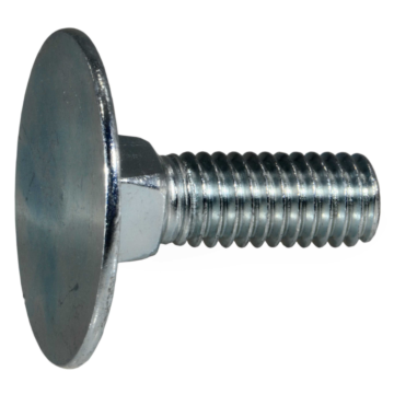Midwest Fastener 3/8"-16 x 1-1/4" Elevator Bolt, Coarse Thread, Zinc