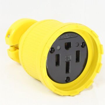 KH Industries Inc 125/250 VAC 50 A SS Straight Flip Seal Connector