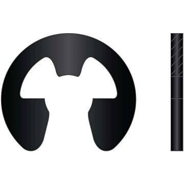 7/16 in 0.34 in Carbon Spring Steel External Radial E-Clip