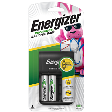 Energizer Recharge Basic Battery Charger for AAA and AA Batteries