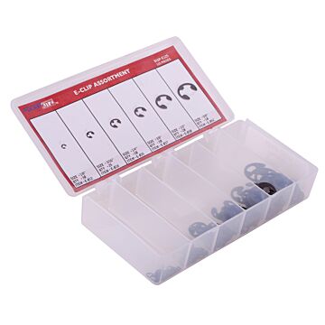 Huyett Carbon Spring Steel 125-Piece External Radial E-Clip Assortment