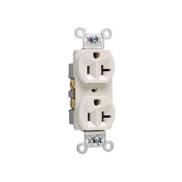 Pass & Seymour 20A 125V Commercial Spec-Grade Duplex Receptacle, Side Wire, Light Almond