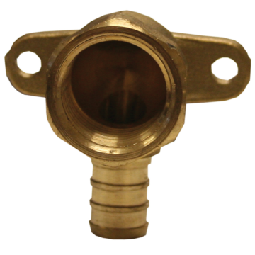 Jones Stephens 3/4" x 1/2" Brass PEX x Female Drop Ear 90° Elbow, Lead Free