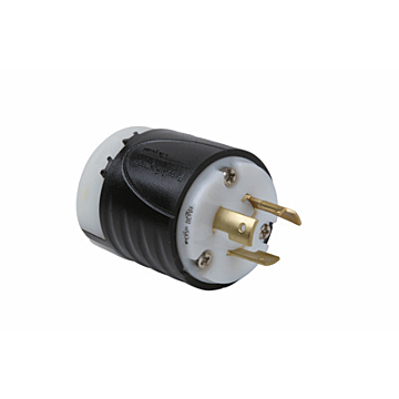 Pass & Seymour 20A NEMA Plug L620 - Black Back, White Front Body