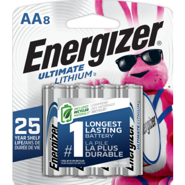 Energizer Ultimate Lithium AA Batteries (8 Pack)