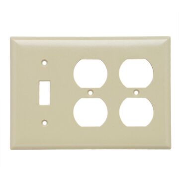 Pass & Seymour 3-Gang Thermoset Wall Plate/Receptacle (Ivory)