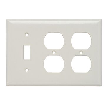 Pass & Seymour 3-Gang Thermoset Wall Plate/Receptacle (Light Almond)