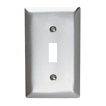 Pass & Seymour 1-Gang Metal Toggle Switch Wall Plate (Stainless Steel)