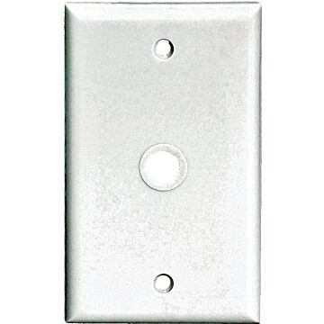 Pass & Seymour TradeMaster® 1-Gang Nylon Wall Plate, 0.41-in Round Opening, Box Mounted, White